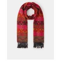 Accessorize Floral Stripe Jacquard Blanket Scarf