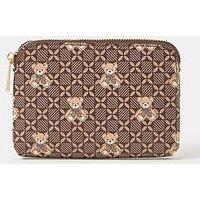 Accessorize Teddy Print Coin Purse - Brown