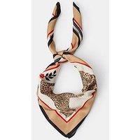 Accessorize Leopard And Sun Print Satin Square Scarf