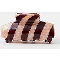 Accessorize Candy Stripe Claw Clip - Red