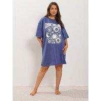 Yours Curve Celestial Sleep T-Shirt Nightdress
