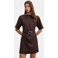 Forever New Tara Belted T-Shirt Mini Dress - Brown