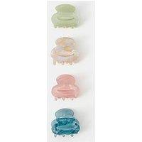 Accessorize Mini Oval Resin Claw Clip Set 4 Pack