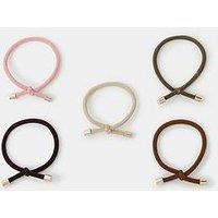 Accessorize Cord Knot Hair Tie Set 5 Pack