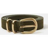 Accessorize Buckle Suede Belt - Green