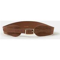 Accessorize Suede Waist Belt - Brown