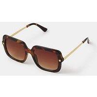 Accessorize Oversized Square Sunglasses - Brown
