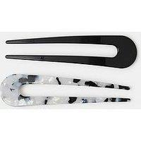 Accessorize 2 Pack Monochrome French Hair Pins