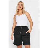 Yours Curve Jogger Shorts - Black
