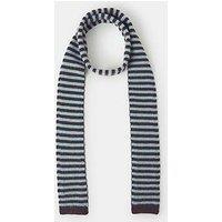 Accessorize Striped Knit Skinny Scarf - Brown