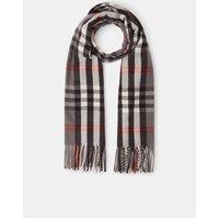 Accessorize Check Blanket Scarf - Grey