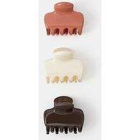 Accessorize Glossy Mini Claw Hair Clip Set 3 Pack