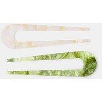 Accessorize Resin French Hair Pin Set 2 Pack