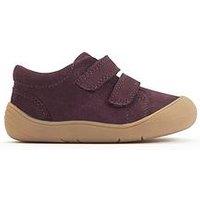 Start-Rite Kids' Nubuck First Walking Booties With Double Rip Tape Fastening - Burgundy
