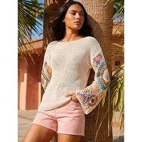 Roman Multi Crochet Detail Jumper