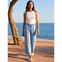 Roman Floral Print Wide Leg Trousers