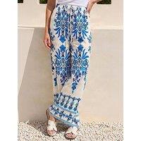 Roman Border Print Trousers