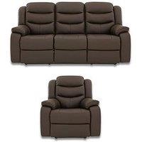 The Very Collection Rothbury Faux Leather 3 Seater + Chair