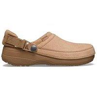 Crocs Mens Classic Crafted Vegan Suede Clog - Milk Chocolate