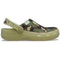 Crocs Classic Crafted Camo Clog Sandal - Green