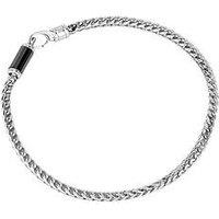 The Love Collection Stainless Steel 9" Bracelet With Black Onyx Inlay