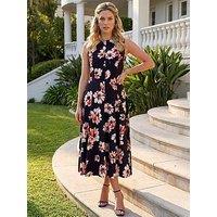 Roman Floral Panel Midi Dress