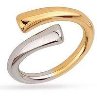 The Love Collection Gold Plated Stainless Steel Bi-Colour Ring
