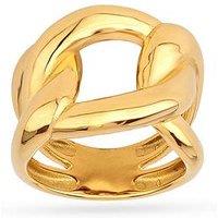 The Love Collection Gold Plated Stainless Steel Knot Ring