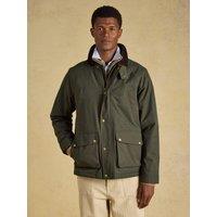 Joules Mens Fraser Wax Finish Cord Collar Jacket - Green