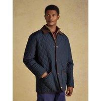 Joules Mens Lightweight Quilted Cord Collar Jacket - Navy