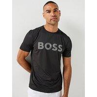 Boss Regular-Fit Cotton T-Shirt With Logo Artwork - Black