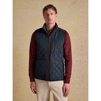 Joules Mens Maynard Quilted Funnel Neck Gilet - Navy