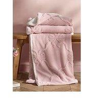 Catherine Lansfield Carved Bow Sherpa Throw