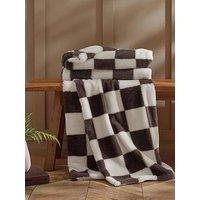 Catherine Lansfield Cosy Soft Checkerboard Throw