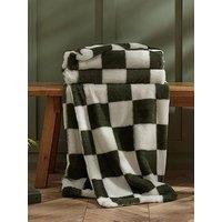 Catherine Lansfield Cosy Soft Checkerboard Throw
