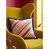 Sophie Robinson Darling Diagonal Stripe Feather Filled Cushion