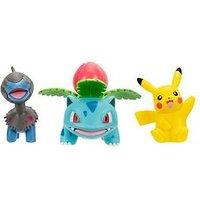 Pokemon Pkw - Battle Figure Set (3Pk: Pikachu #7, Deino, & Ivysaur) W29