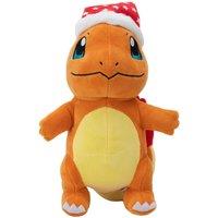 Pokemon Pkw - 8" Seasonal Plush (Holiday) Charmander With Santa Hat - W4