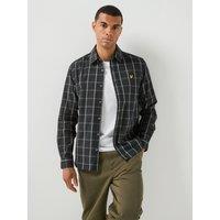 Lyle & Scott Lyle & Scott Broad Windowpane Check Shirt - Black