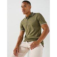 Lyle & Scott Men'S Tipped Polo Shirt With Eagle Logo Detail - Khaki Green