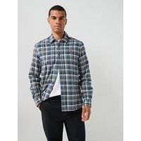 Lyle & Scott Offset Check Shirt - Blue
