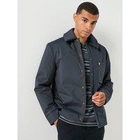 Lyle & Scott Mens Lightweight Wadded Button-Through Overshirt - Navy
