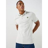 Lyle & Scott Men'S Tipped Polo Shirt With Eagle Logo Detail - White