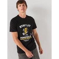 Lyle & Scott Stay Lit Graphic T-Shirt - Black