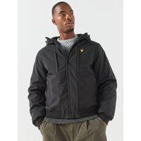Lyle & Scott Mens Wadded Softshell Hooded Zip Jacket - Black