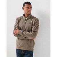 Lyle & Scott Loopback 1/4 Zip Sweatshirt - Green