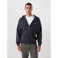 Lyle & Scott Heavyweight Relaxed Loopback Full Zip Hoodie - Navy
