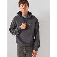 Lyle & Scott Heavyweight Relaxed Loopback Pullover Hoodie - Grey