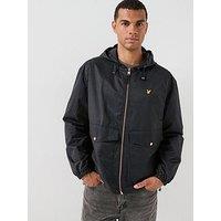 Lyle & Scott Waxed Hooded Utility Jacket - Black