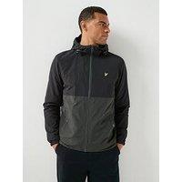 Lyle & Scott Colour Block Zip Through Hooded Jacket - Black